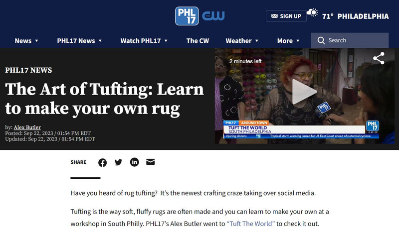 The Art of Tufting: Learn to make your own rug